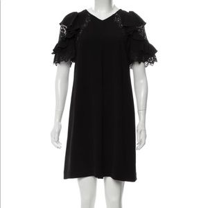 Rebecca taylor black flutter sleeve dress 4